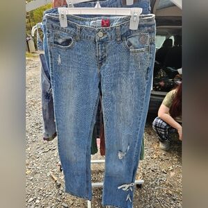 Aeropostale Light Blue Distressed Skinny Jeans